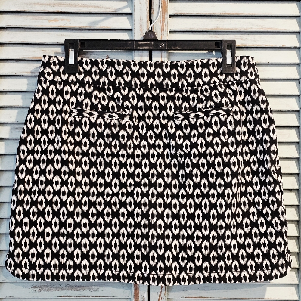 Ruby Rd Ikat Print Mini Skort 10P Built-In Shorts Zip Pocket Street Style Chic - Picture 8 of 8